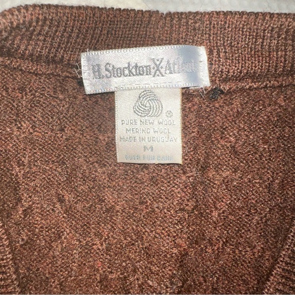 H. STOCKTON X ATLANTA Vintage Merino Wool Knit Waistcoat - Picture 2 of 4